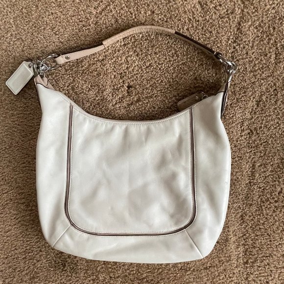 Coach Kristin White Taupe Croc Embossed Bag - Picture 6 of 10